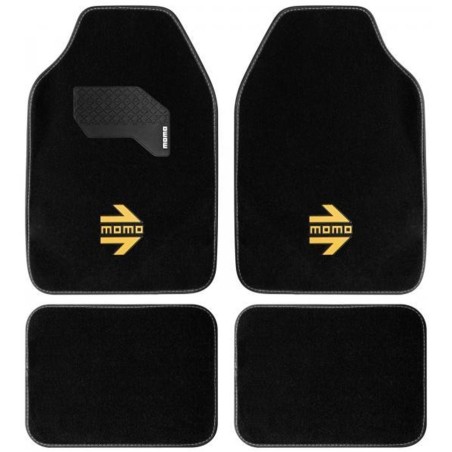 MOMO TAPPETI AUTO 015 ARROW NERO GIALLO 4 PZ