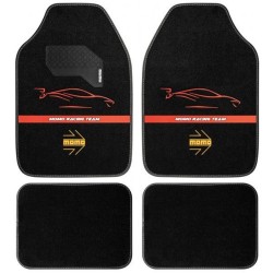 MOMO TAPPETI AUTO RACING NERO ROSSO 4 PZ