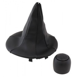 POMELLO E CUFFIA CAMBIO CON GHIERA FIAT PANDA II 03˃12 NERO