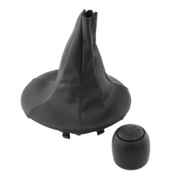 POMELLO E CUFFIA CAMBIO CON GHIERA FIAT PANDA II 03˃12 GRIGIO