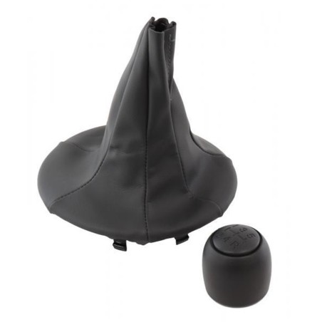 POMELLO E CUFFIA CAMBIO CON GHIERA FIAT PANDA II 03˃12 GRIGIO