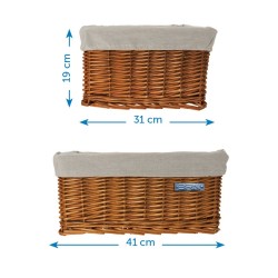 CASSETTA BRN SMALL VIMINI NATURALE CON FODERA