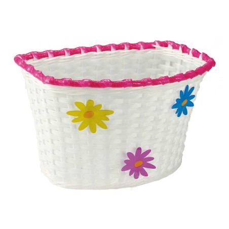 CESTO BRN BIMBO FLOWER PLASTICA BIANCO