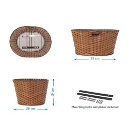 CESTO BRN VINTAGE ECOPELLE OVALE MARRONE