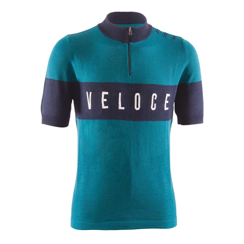MAGLIA BRN VELOCE LANA VINTAGE ACQUA MARINA TG. XL