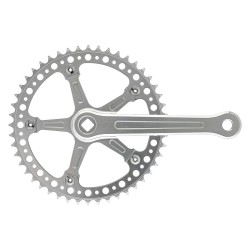 GUARNITURA FIXED HOLE 48 DENTI ALLUMINIO SILVER