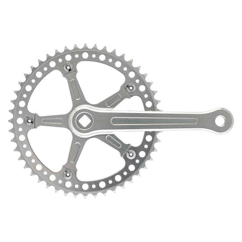 GUARNITURA FIXED HOLE 48 DENTI ALLUMINIO SILVER